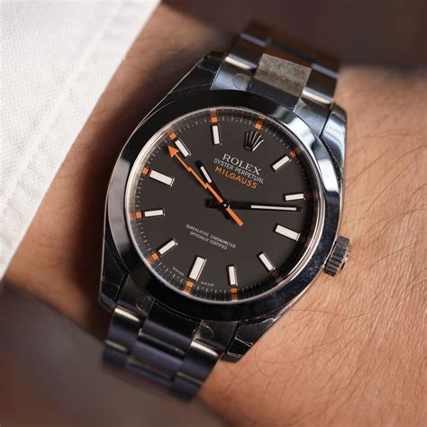 black rolex milgauss prohunter|rolex milgauss black dial discontinued.